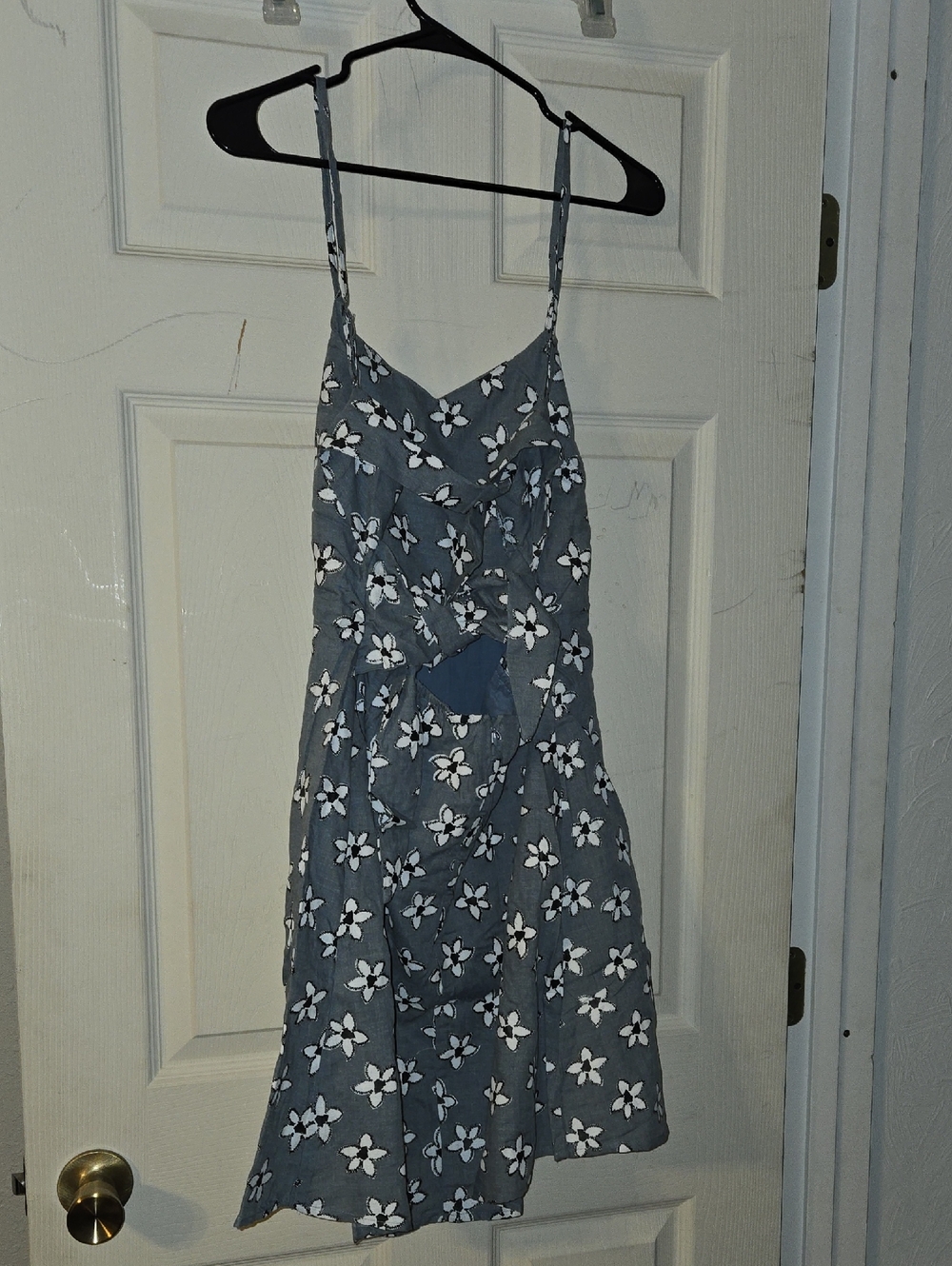 Hayden Light Blue Floral, Spagetti Strap, Double Tie Dress - M - Picture 2 of 8